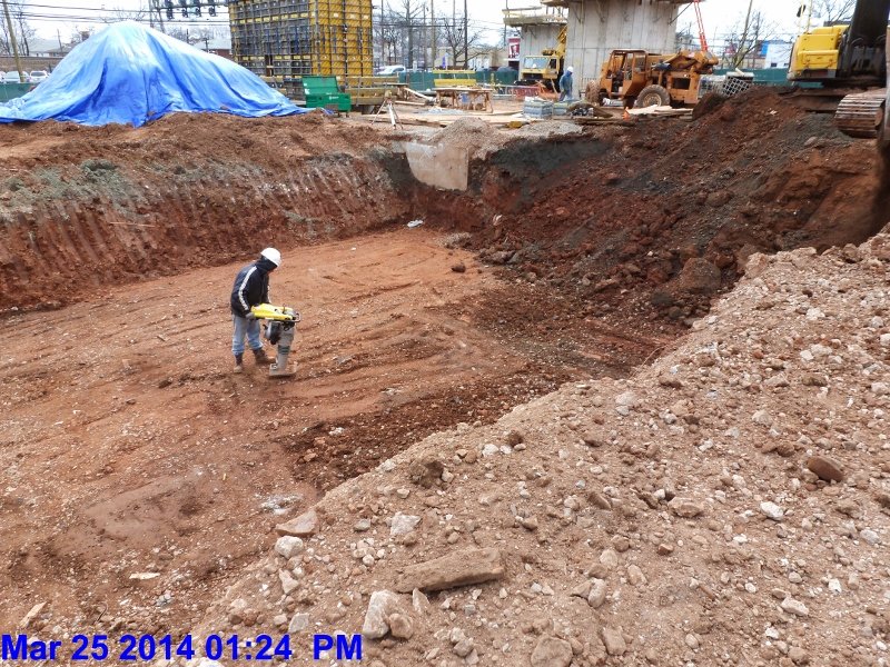 Compacting soil at G-K and Line 5 Facing South-West (800x600)